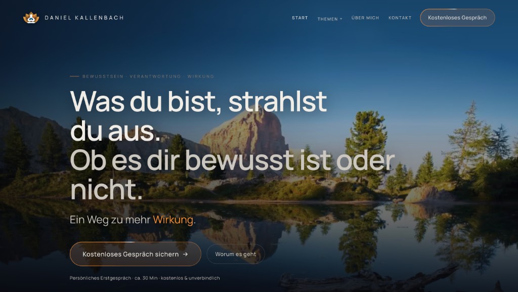 Website von Daniel Kallenbach auf Desktop und Smartphone